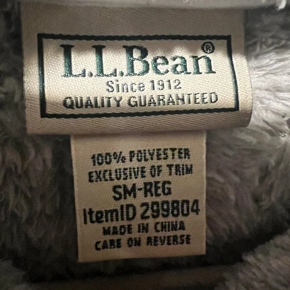 L.L. Bean Gray Fleece Vest with faux suede Accents - Picture 2 of 4